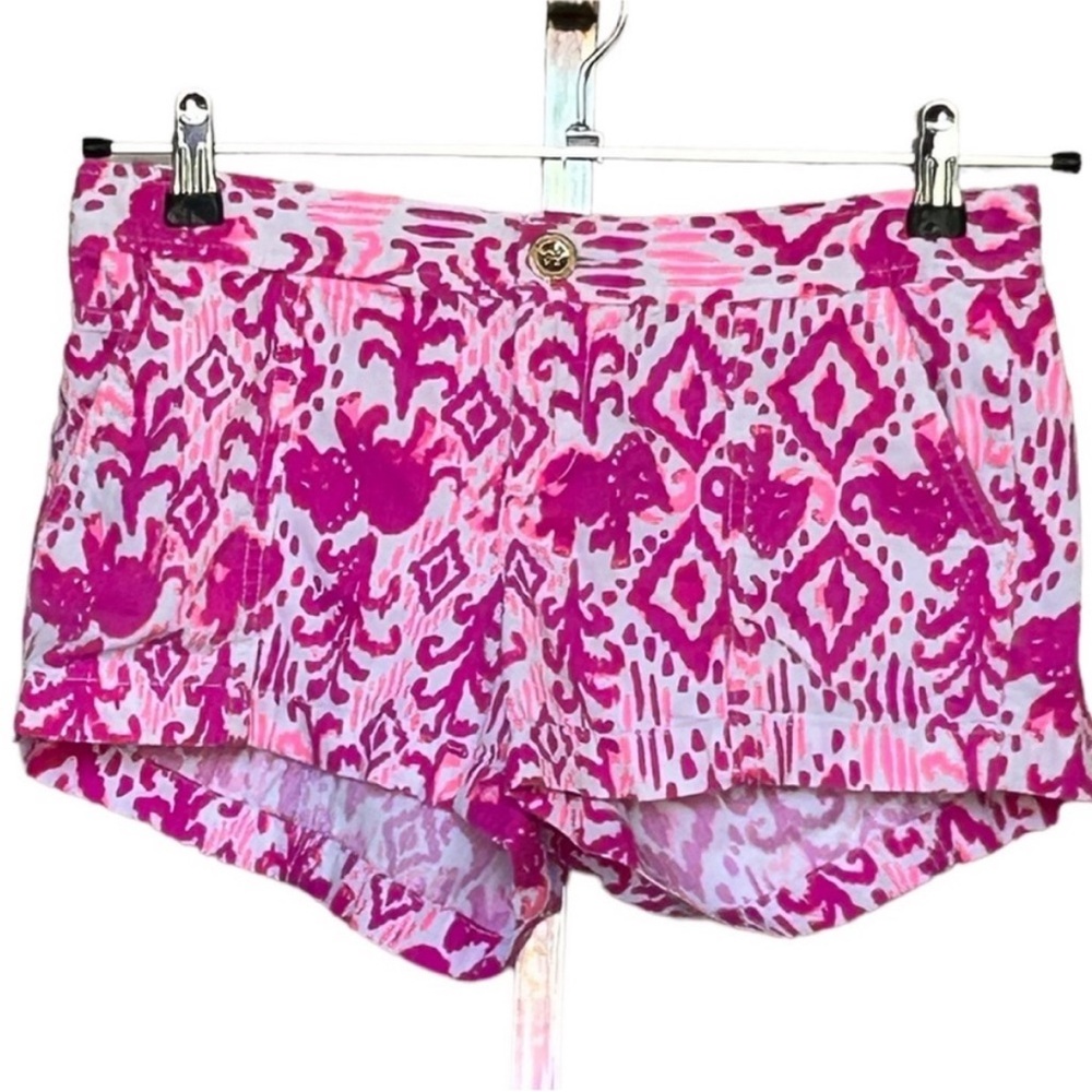 Lilly Pulitzer The Liana Short It's Always Summer Somewhere Zip Up Shorts Size
2